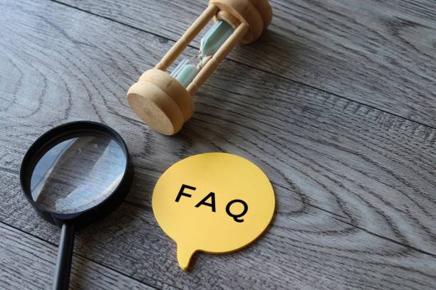 Frequently asked question concept stock photo