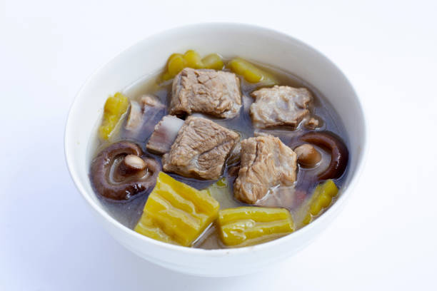 istock Bitter melon with pork rib soup recipe 1406697223