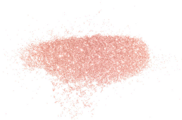 istock Pink glitter sparkles on white background 1406700960