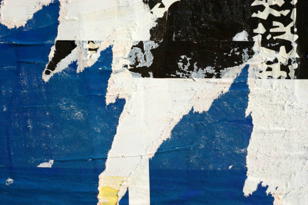 istock Old ripped torn crumpled posters grunge textures backgrounds 1406705290