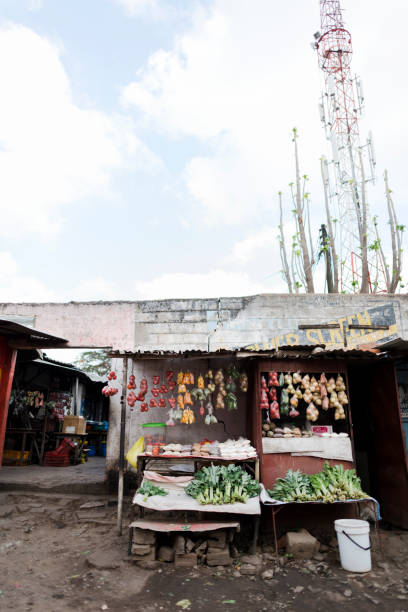 istock Rural market stall with vegetables on display 1406705663