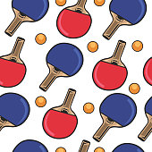 istock Ping pong sport seamless pattern 1406707264