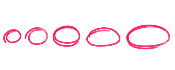 istock Sketch highlight ovals marker line. Doodle Marker hand drawn highlight scrawl circles . Marker sketch. Highlighting text and important objects. Round scribble frames. vector illustration on white. 1406708313