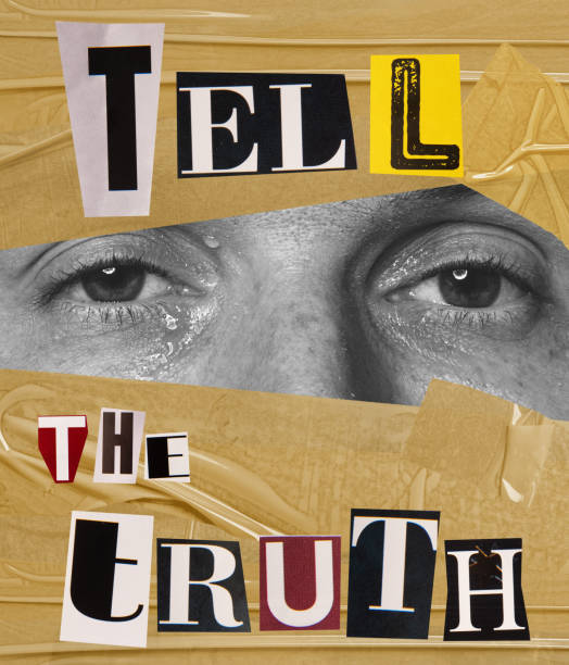 Sad male eyes over brown background with magazine style lettering. Free of speech, freedom of press, human rights and truth concept. Sad male eyes over brown background with magazine style lettering. Free of speech, freedom of press, human rights and truth concept. Protest, democracy, liberty, equality. Contemporary art collage copyright free medical stock pictures, royalty-free photos & images