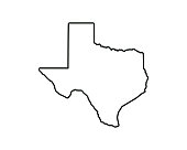 istock US state map. Texas outline symbol. Vector illustration 1406712888