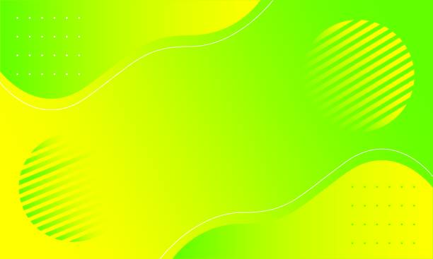 stockillustraties, clipart, cartoons en iconen met green and yellow gradient background with circles and dots. vector illustration of fashion abstract background. concept of sports, fashion, technology. vector illustration - tennis