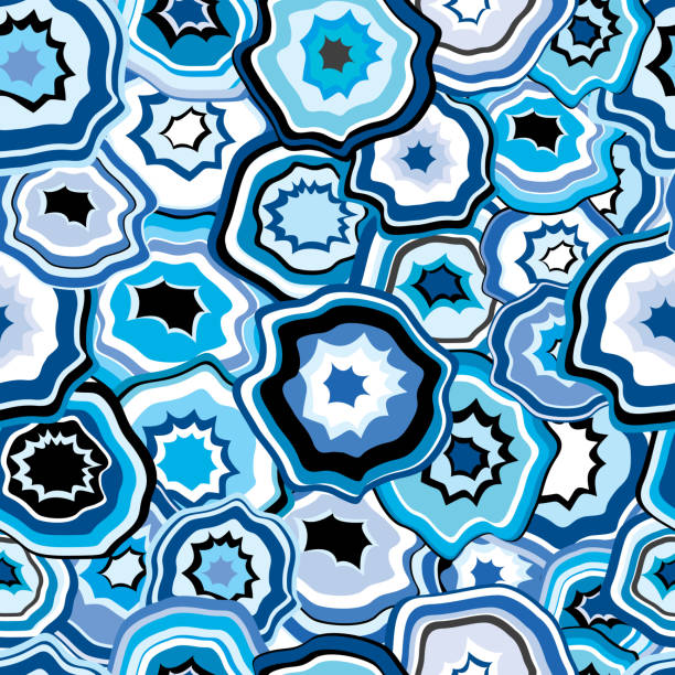 ilustrações de stock, clip art, desenhos animados e ícones de blue agate stones texture seamless background - malachite mineral stone jewelry