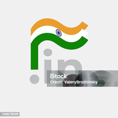 istock India flag icon. Original simple design of the indian flag on a white background, place for text. Design element, template national poster with in domain. State patriotic banner of india. Vector 1406718109