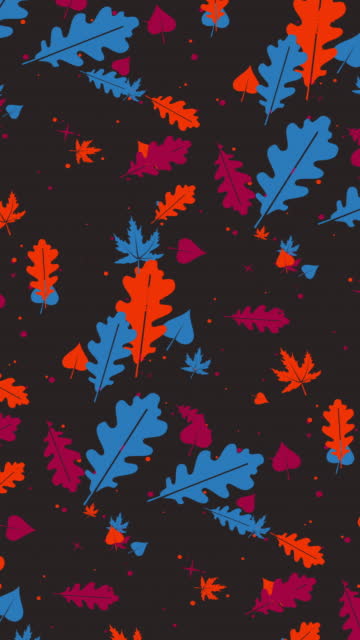 Abstract autumn background with colored hovering leaves for an autumn design