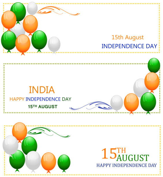 indische unabhängigkeitstag - indian flag india flag celebration stock-grafiken, -clipart, -cartoons und -symbole