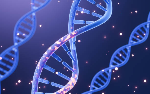 istock Mutated DNA and molecules, scientific biotechnology, 3d rendering. 1406726819