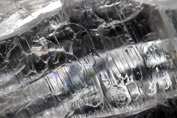Selenite crystal surface background stock photo