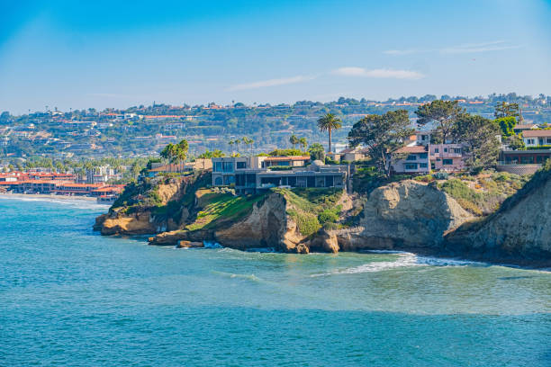 costa di la jolla in california, appena fuori san diego, stati uniti - la jolla cove foto e immagini stock