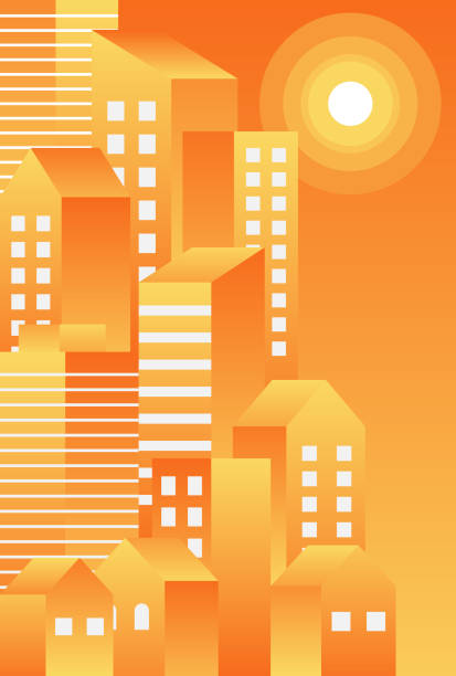 istock Simple and stylish illustration of buildings 1406730543