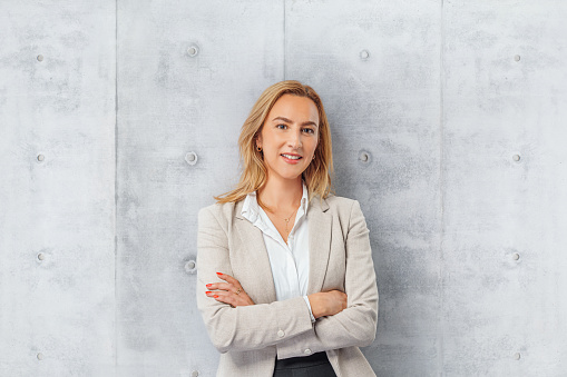 Portrait of a smiling young businesswoman in the office