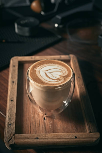 istock Selective focus cup of hot latte art coffee 1406734621