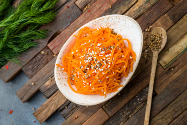 istock Korean carrot on bowl on wooden table 1406741313