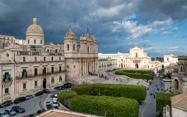 istock Noto Historic buildings against stormy sky in May 1406742442