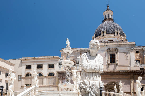 istock Sculptures at Piazza Pretoria (Palermo). Piazza della Vergogna , Italy 1406742494