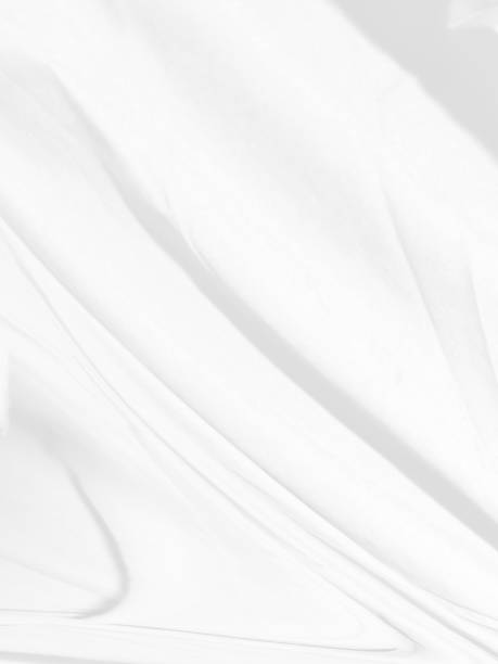 istock beautiful Clean fashion woven soft fabric abstract smooth curve shape decorative textile white background 1406742903