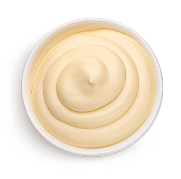istock Mayonnaise sauce isolated on white background 1406749684