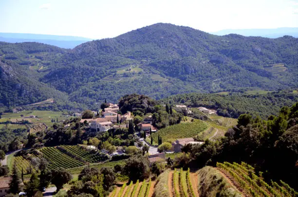 Landscape near Suzette in Provence in France on 19.09.2015