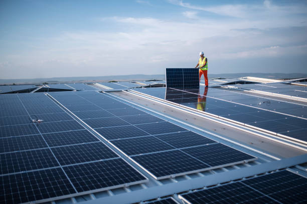 istock Installation of photovoltaic system. 1406753524