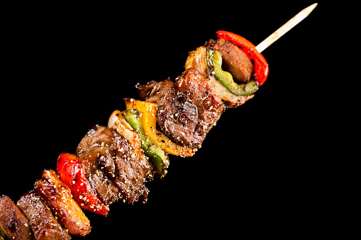 Beef Kebabs with green pepper