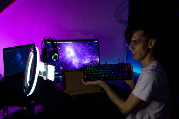 istock gamer boy shows product on social network 1406758804