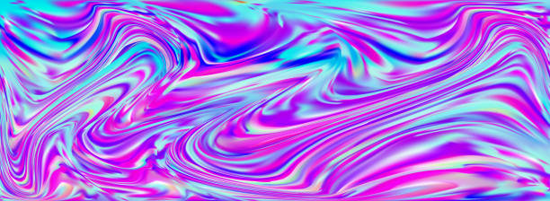 istock Abstract Trendy Neon Fluorescent and Psychedelic Background. Holographic Rainbow Wallpaper. 1406759890
