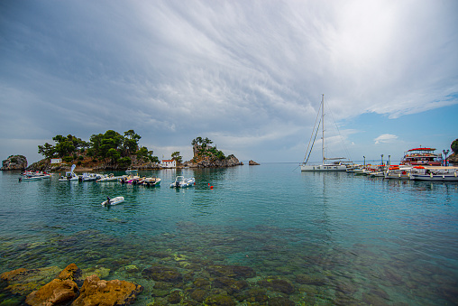 Beautiful panoramic view of Parga city, Greece.