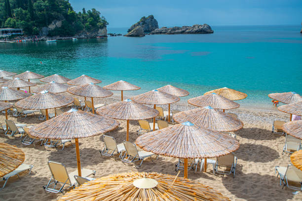 istock Beautiful panoramic view of Parga city 1406762249