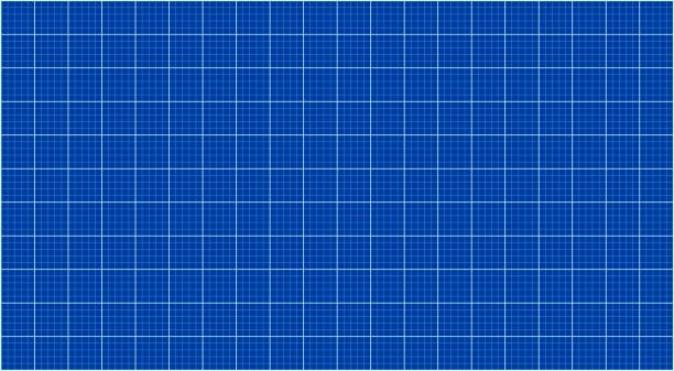 istock Blueprint background. Blue paper with grid pattern. Graph paper sheet for drawing. 1406766811
