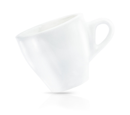 White Cup Isolated on White Background
