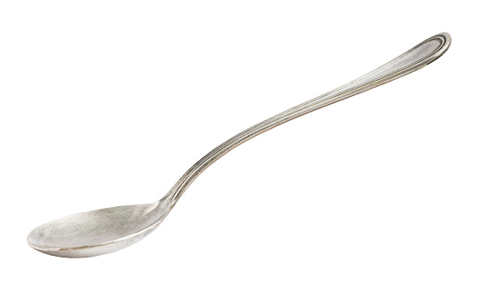 Silver Spoon Isolated on White Background