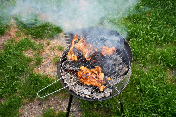 istock Assorted delicious grilled meat over the coals on barbecue 1406774162