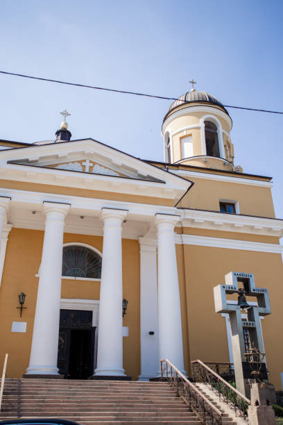 istock entrance to a large catholic church with white columns 1406774310