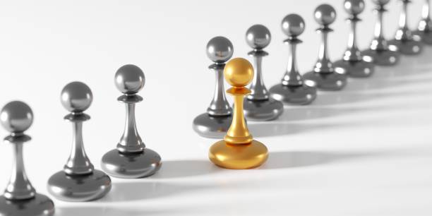 istock Chess pawn outstanding. Leadership concept. Competitive andvantage 1406778435