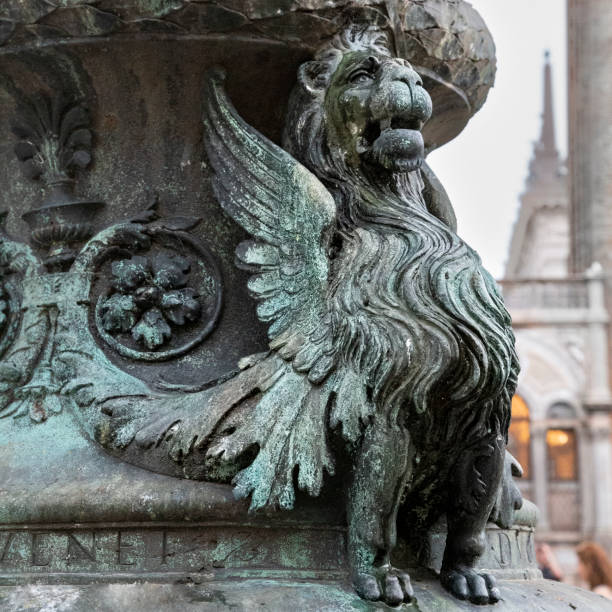 istock Windged Lion statue in Piazza San Marco 1406780370