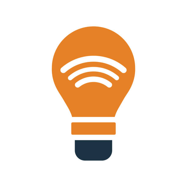 電球、色相、光、電球、スマートアイコン。編集可能なベクターロゴ。 - led lighting equipment light light bulb点のイラスト素材／クリップアート素材／マンガ素材／アイコン素材