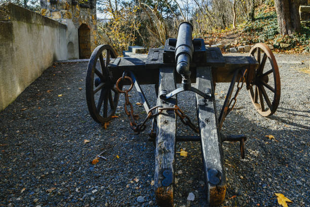 istock Old antique cannon in the park 1406781840