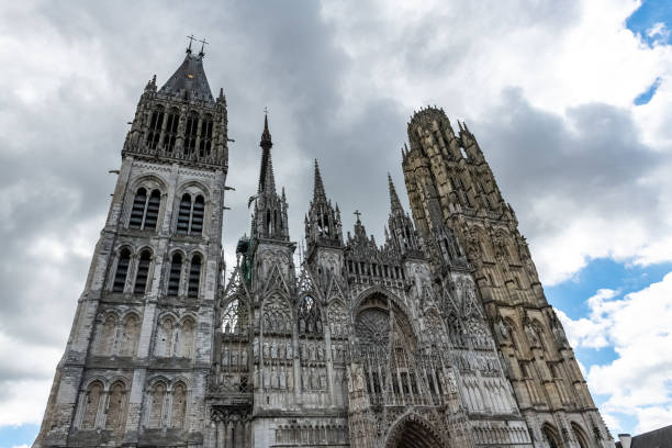 Rouen, historical city in France, the cathedral Notre-Dame in the medieval center