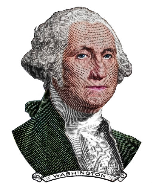 istock Colorized George Washington  cut on 1dollar banknote isolated on white background 1406783450