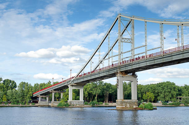 istock bottom view pedestrian bridge across the Dnipro river 1406789977