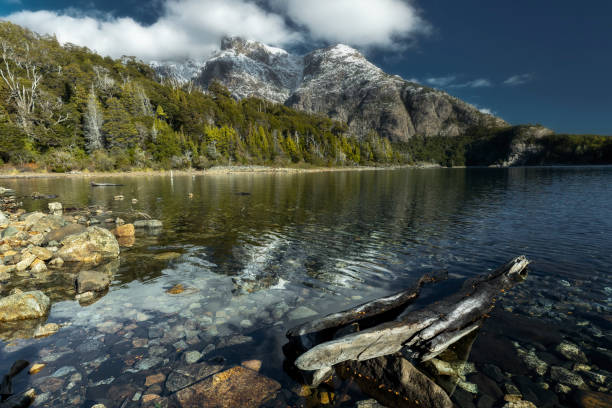 istock Lake with reflection and snowed capped mountains 1406790033
