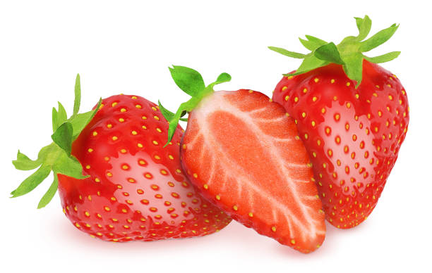 istock Strawberries on an isolated white background. 1406790079