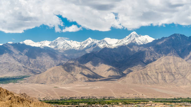 istock Aerial view of Leh city and himalayan range 1406791206