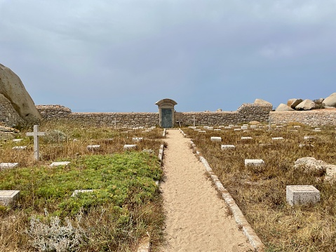 Acciarino Cemetery, Ciminiere de la Semillante, on Lavezzi Island Corsica.