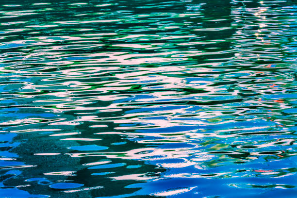 istock Green Blue Reflection Abstract Channel Marina Miami Florida 1406799627