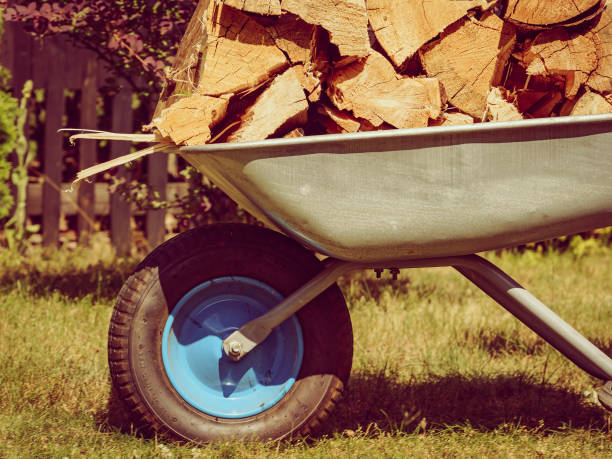istock Firewood in wheelbarrow. 1406799797